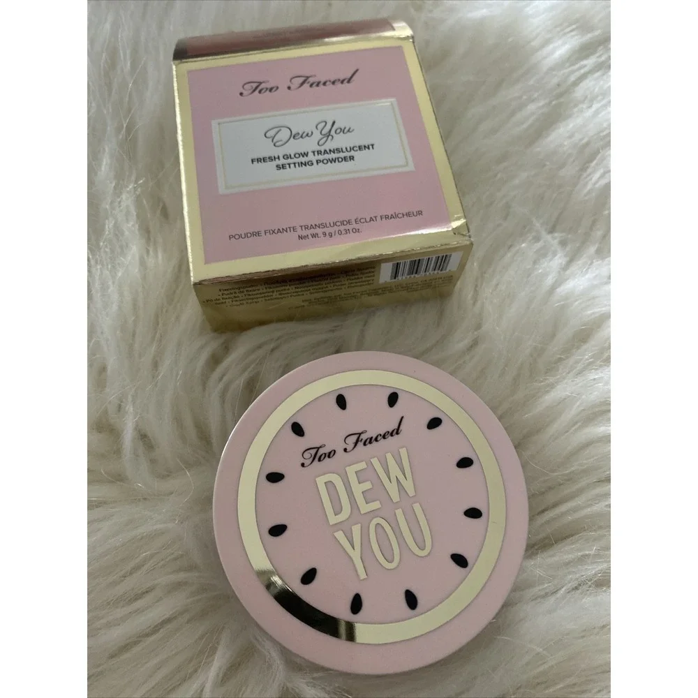 Too Faced Dew You Fresh Glow Translucent Setting Powder Caramel READ DESCRIPTION